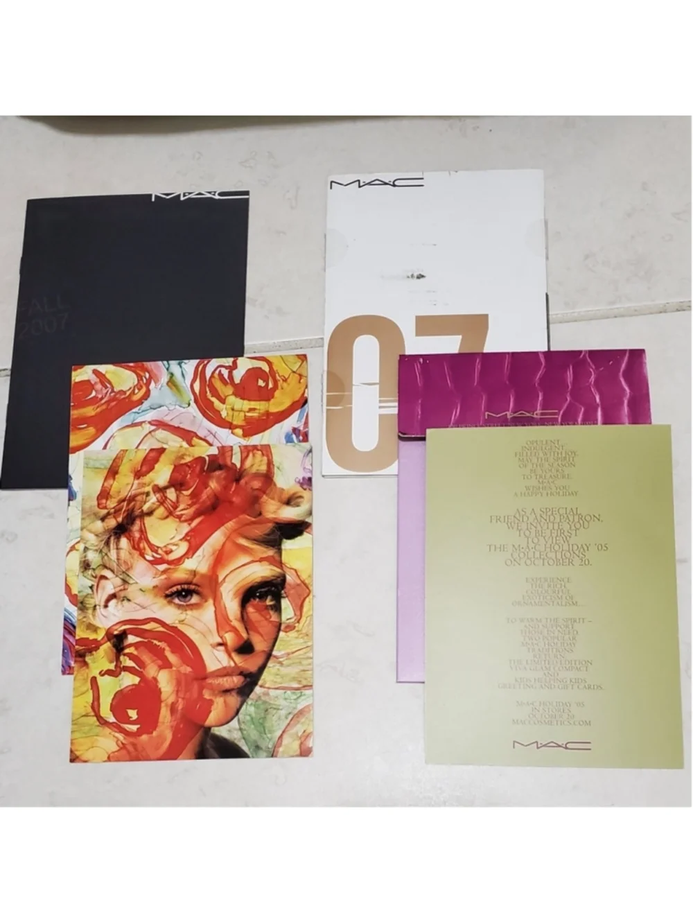LOT of 6 MAC Cosmetic LE Collectible Postcards!